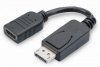 Digitus Kabel adapter Displayport z zatrzaskiem 1080p 60Hz FHD Typ DP/HDMI A M/Ż czarny 0,15m